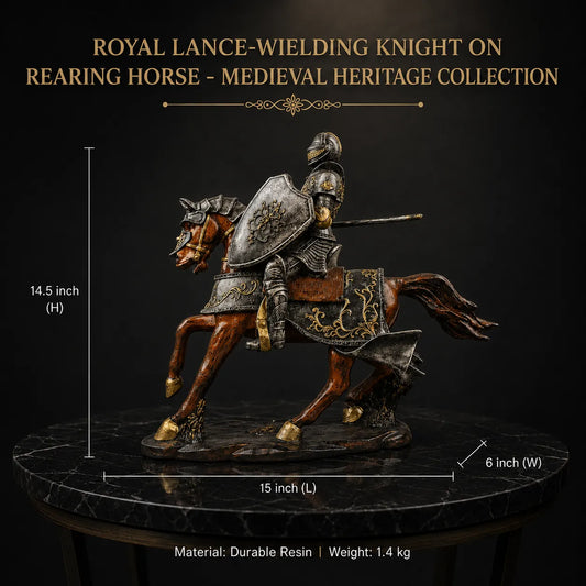 Royal Grand Armored Knight on Horseback - Medieval Heritage Collection