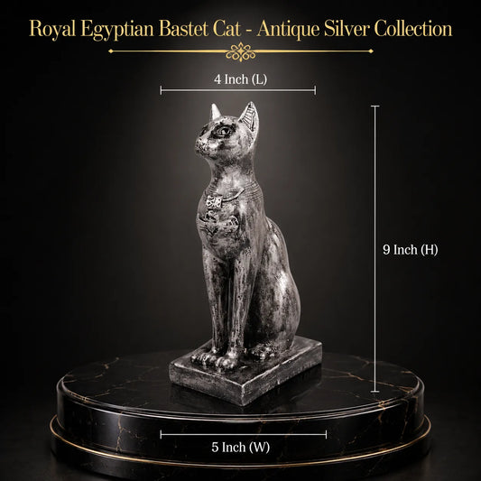 Royal Egyptian Bastet Cat - Antique Silver Collection