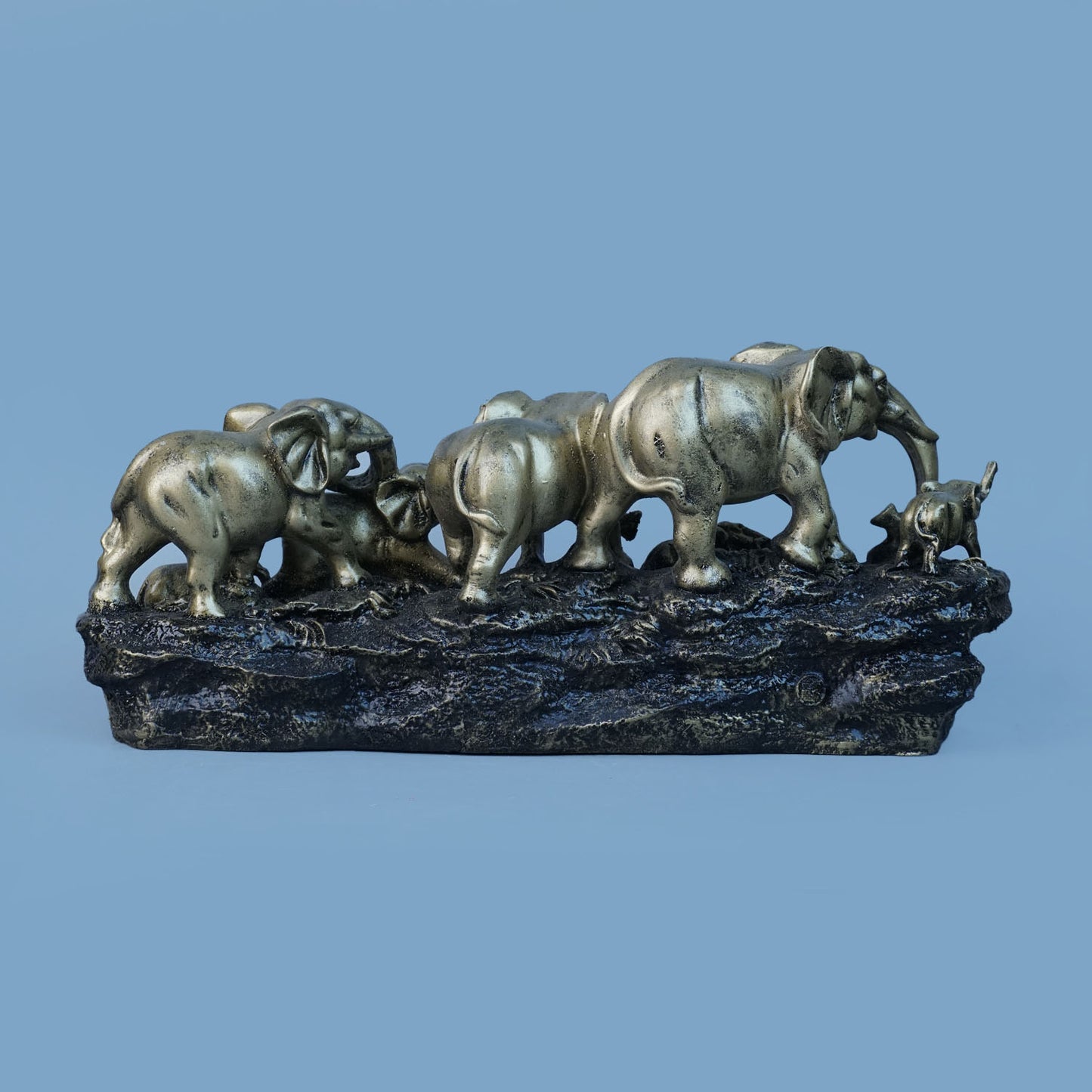 Royal Elephant Family - Antique Brass Collection