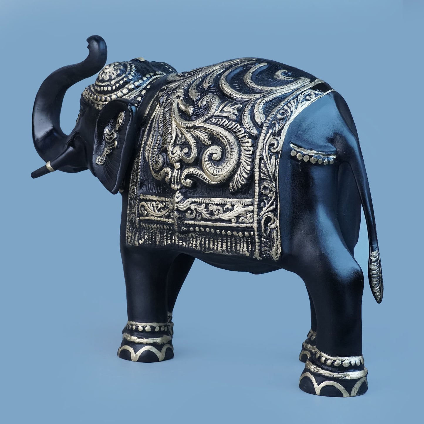 Royal Ceremonial Elephant - Onyx Black & Golden