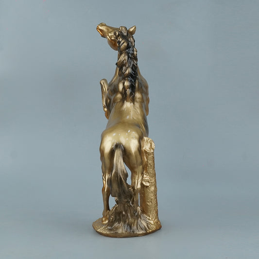 Grand Rearing Horse Decor Statue-Antique gold