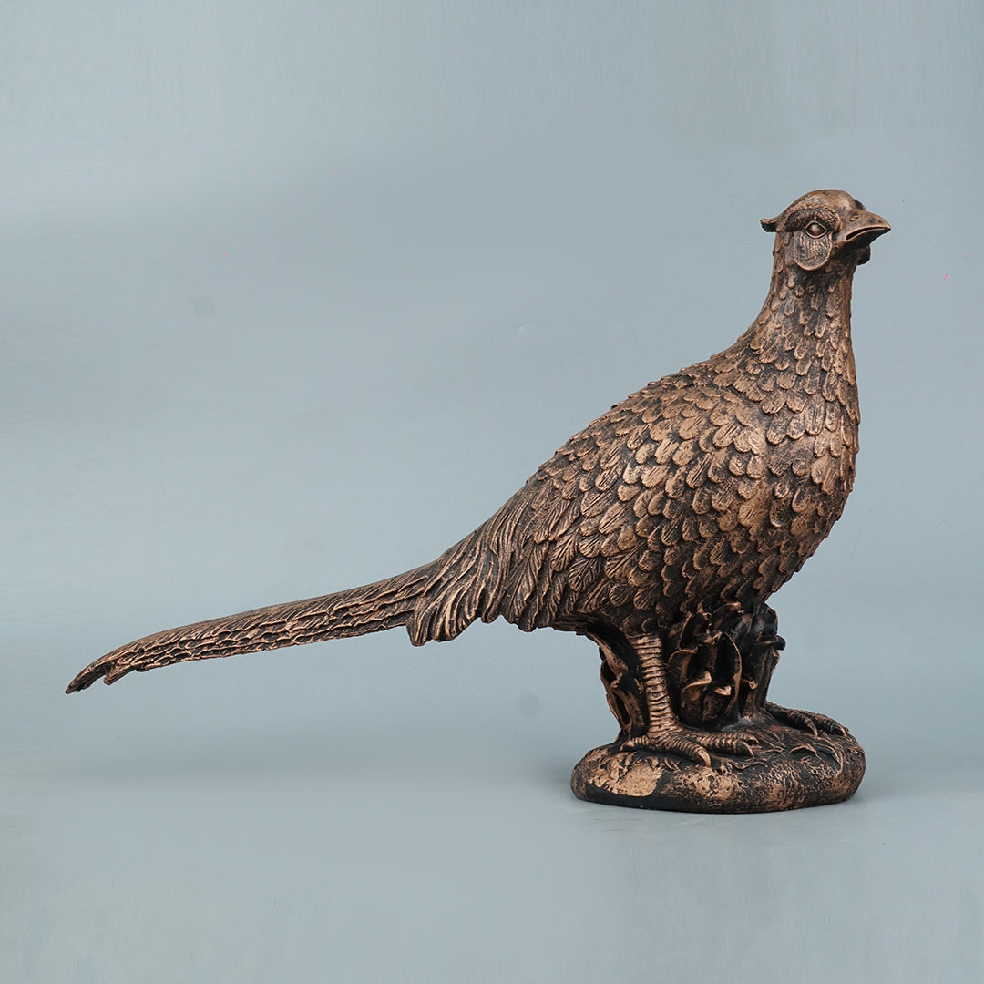 Pheasant Bird Decor Statue-antique copper