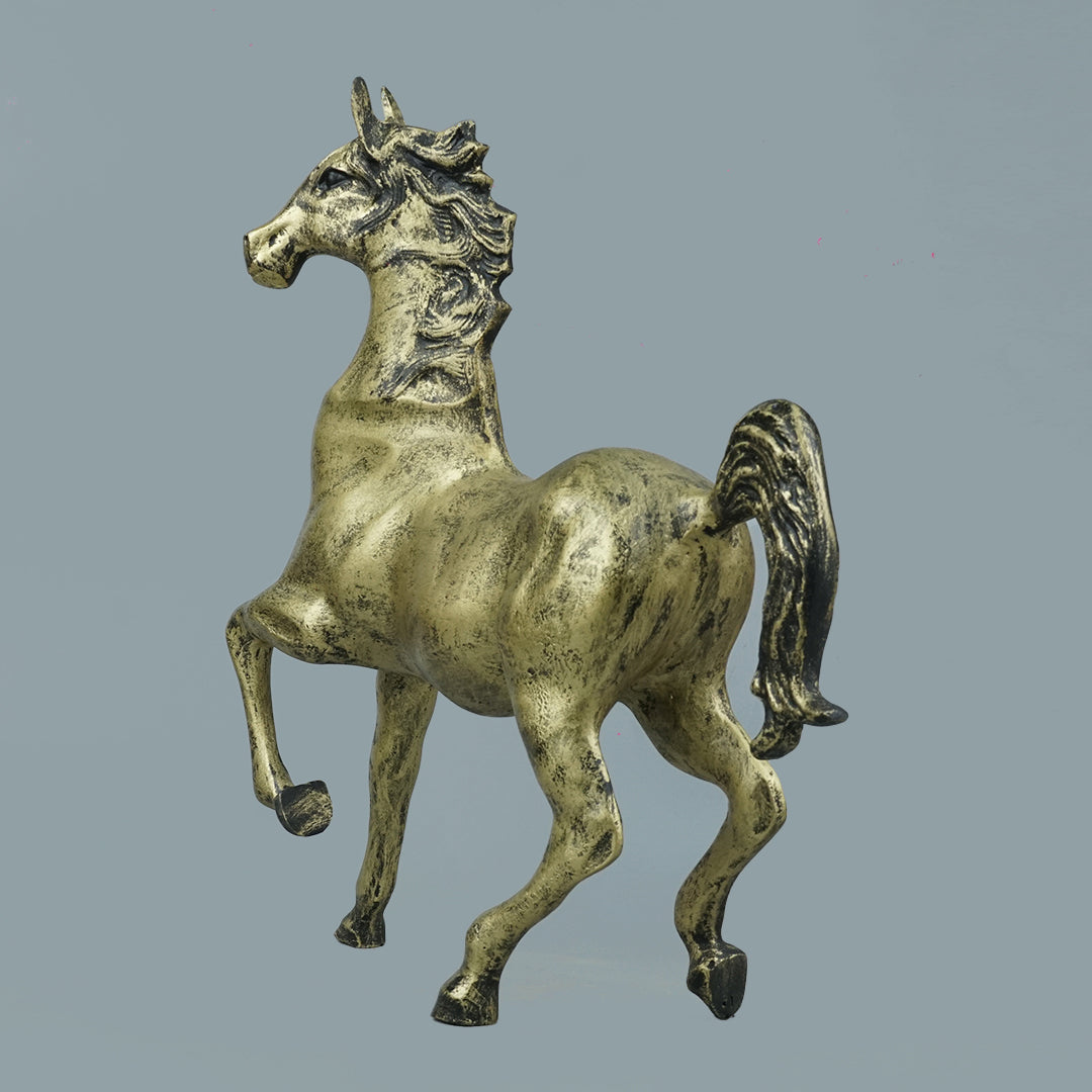 Dynamic Galloping Horse Decor Statue-antique brass