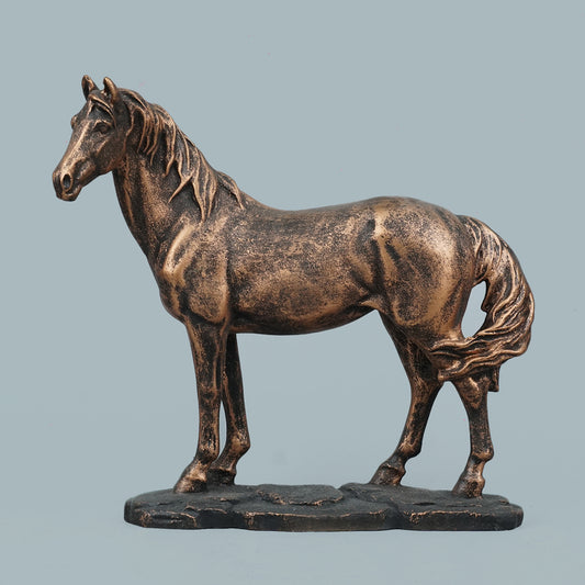 Copper Stalking Feline Decor Statue