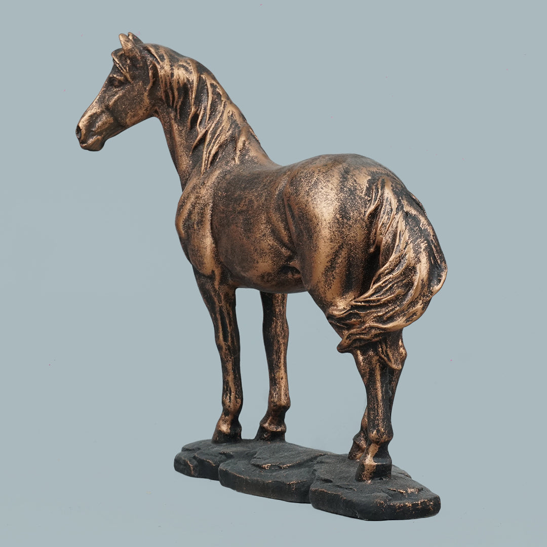 Copper Stalking Feline Decor Statue