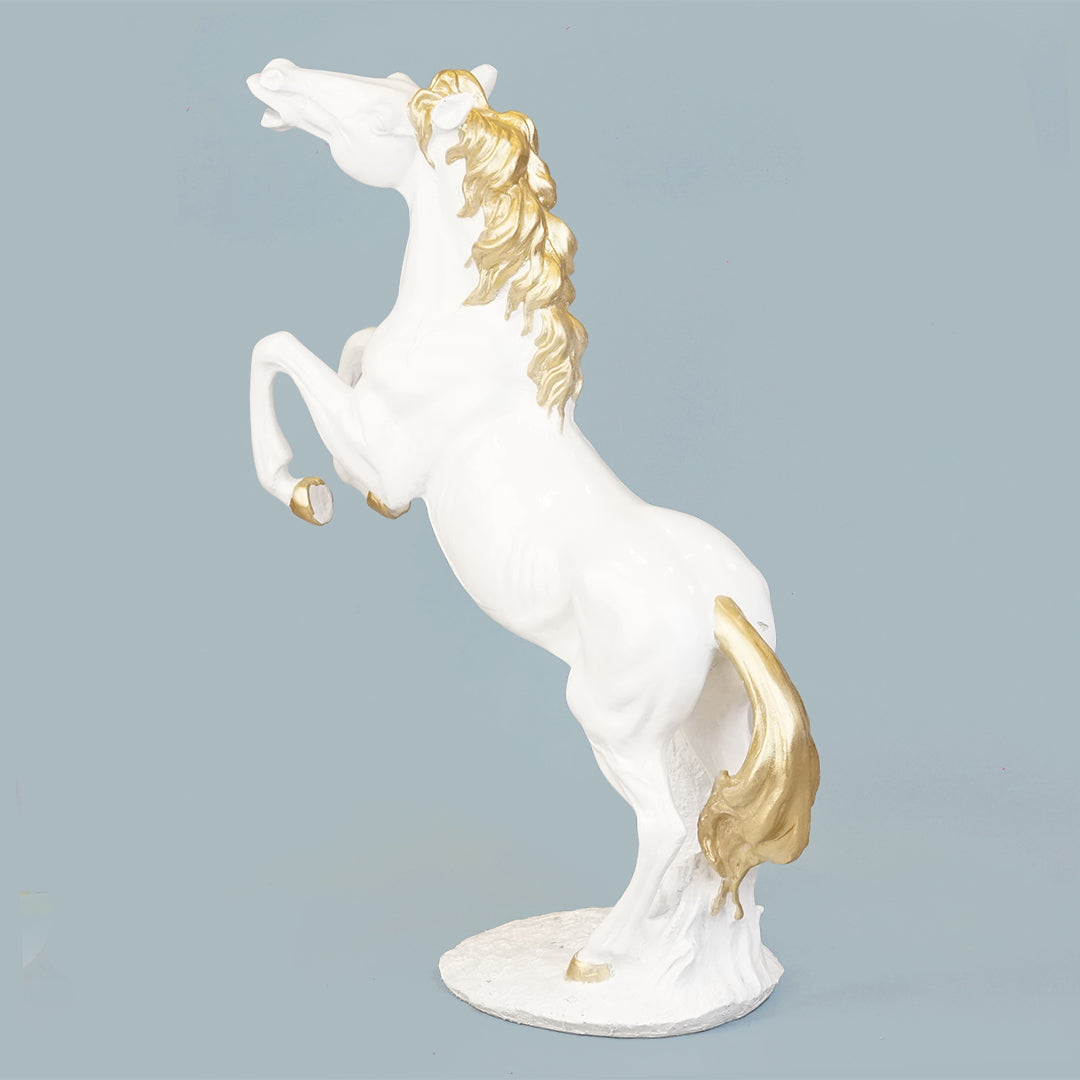 Royal Stallion of the Steppe - White