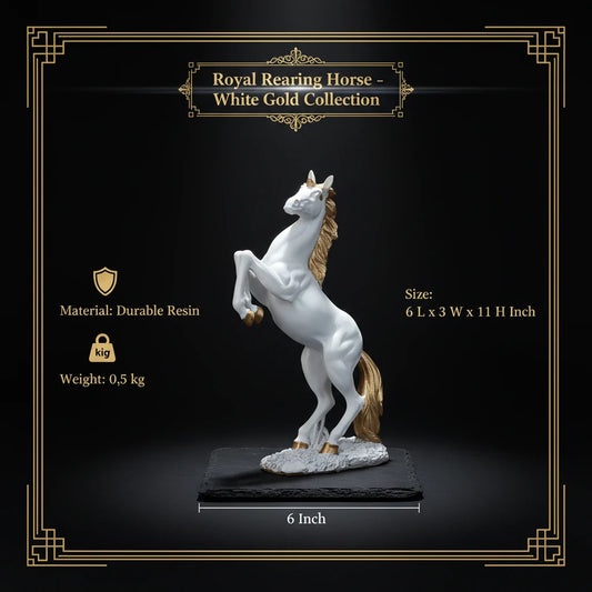 Royal Rearing Horse - White Gold Collection
