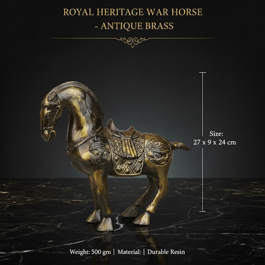 Royal Heritage War Horse - Antique Brass