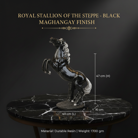 Royal Stallion of the Steppe - Silver Black