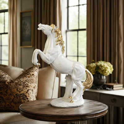 Royal Stallion of the Steppe - White