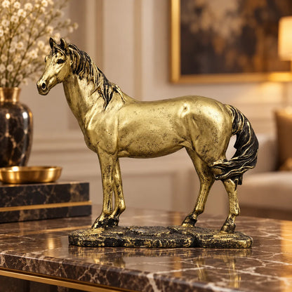 Brass Stalking Feline Decor Statue