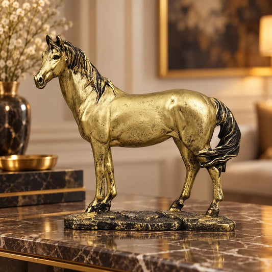 Brass Stalking Feline Decor Statue