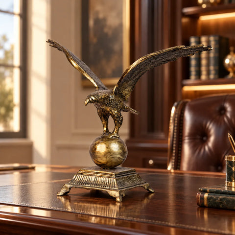 Royal Victory Pose Eagle - Antique Gold Collection