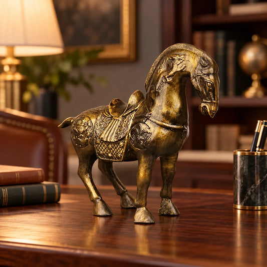 Royal Heritage War Horse - Antique Brass