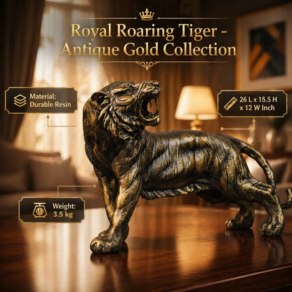 Royal Roaring Tiger - Antique Gold Collection