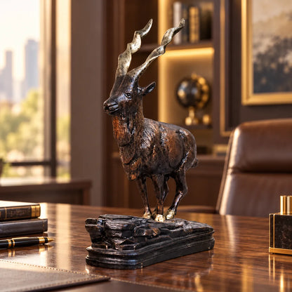 Royal Markhor of the Peaks - Antique Copper Collection
