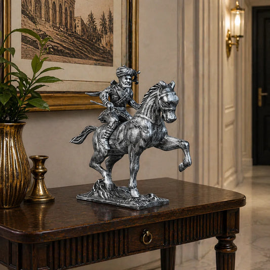 Royal Stallion of the Steppe - Antique Silver Collection