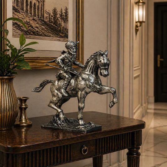 Royal Stallion of the Steppe - Antique Brass Collection