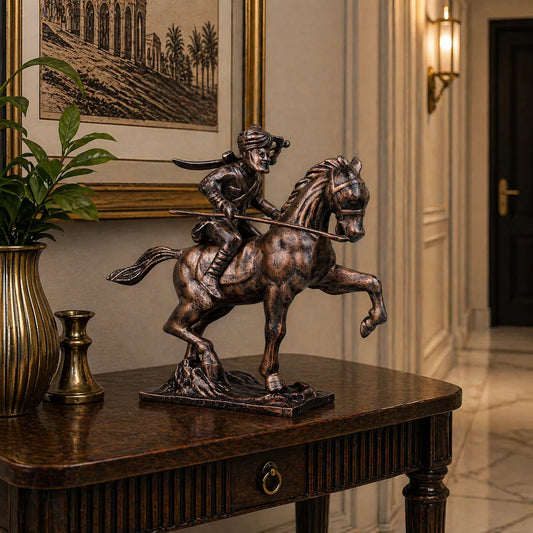 Royal Stallion of the Steppe - Antique Copper Collection