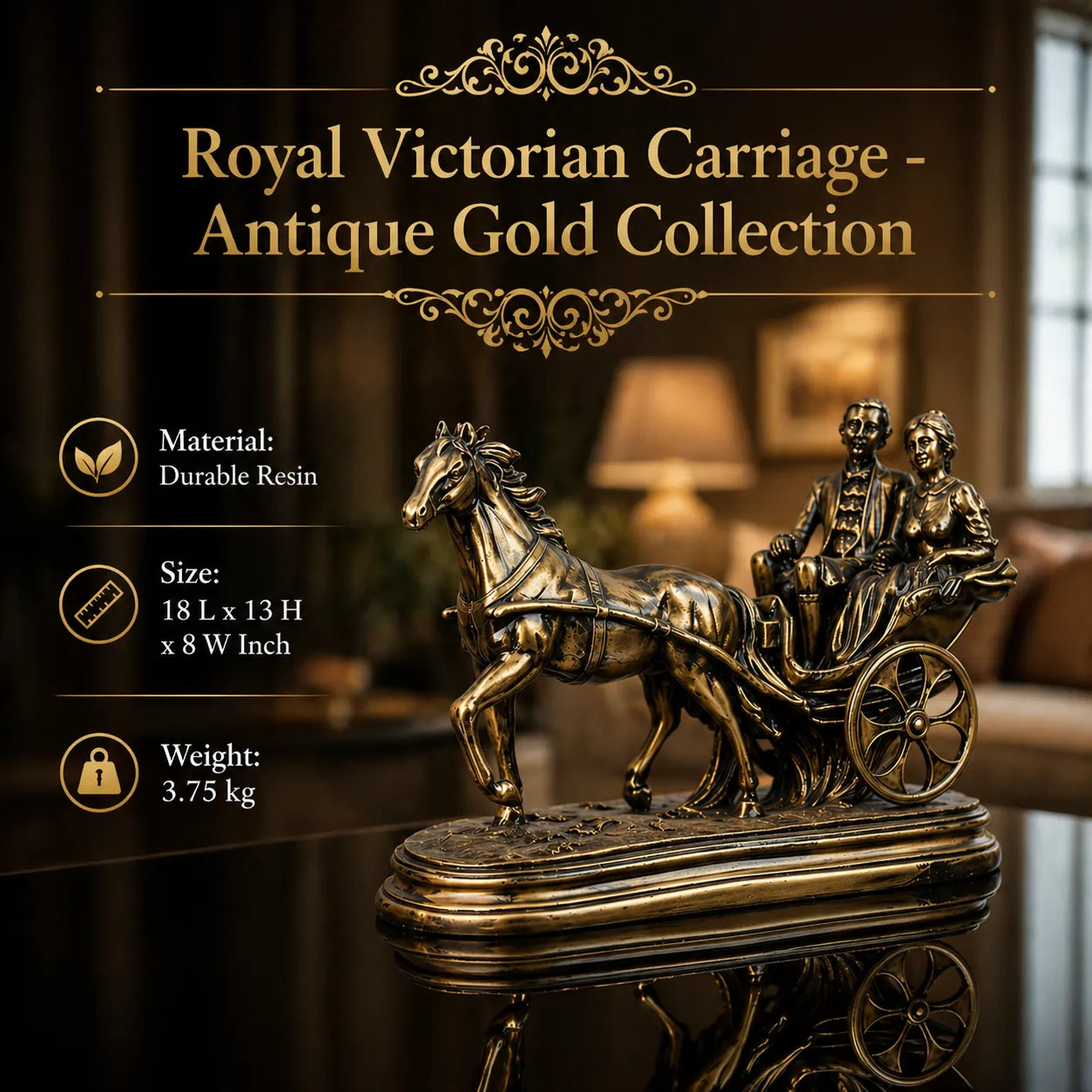 Royal Victorian Carriage - Antique Gold Collection