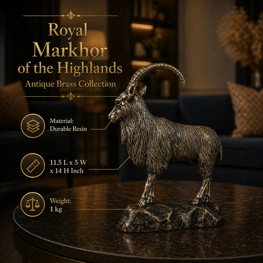 Royal Markhor of the Highlands - Antique Brass Collection