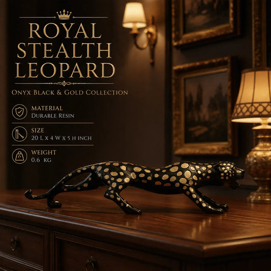 Royal Stealth Leopard - Onyx Black & Gold Collection
