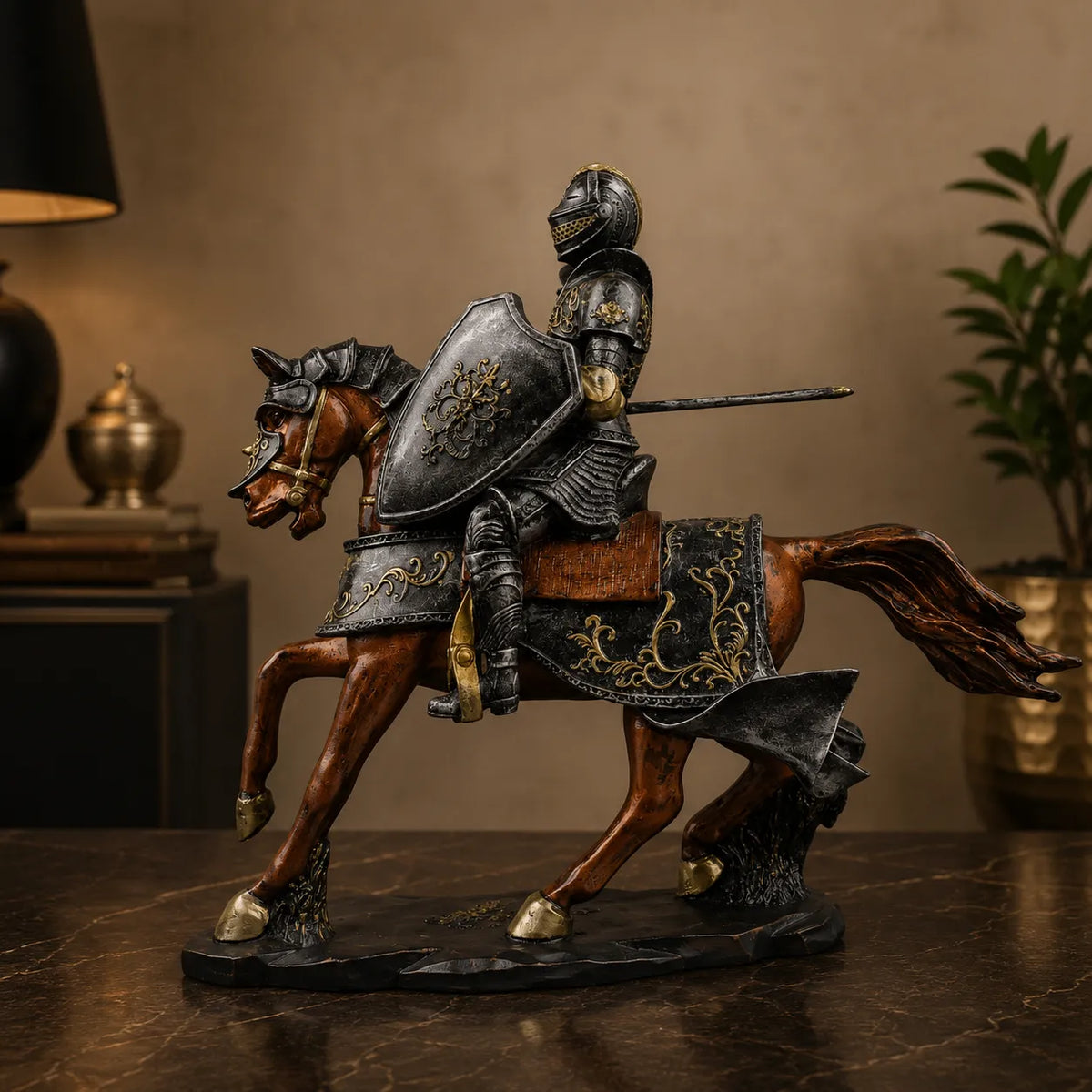 Royal Grand Armored Knight on Horseback - Medieval Heritage Collection