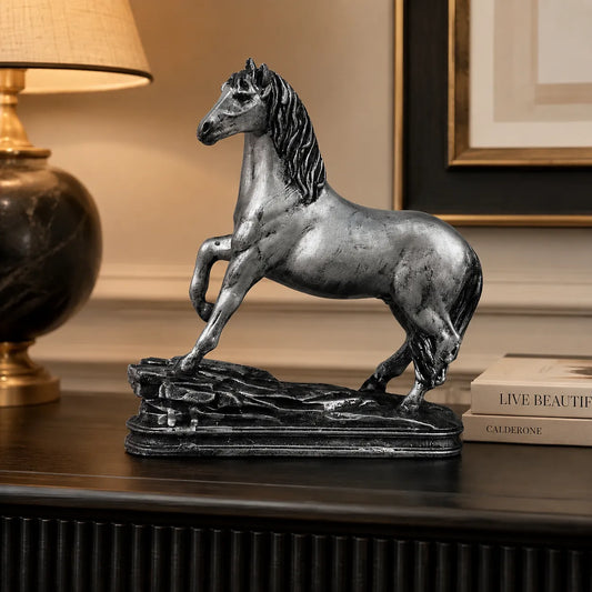 Royal Arabian Stallion - Antique Silver