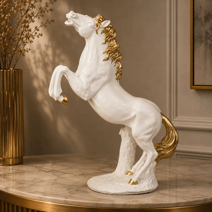 Royal Stallion of the Steppe - White