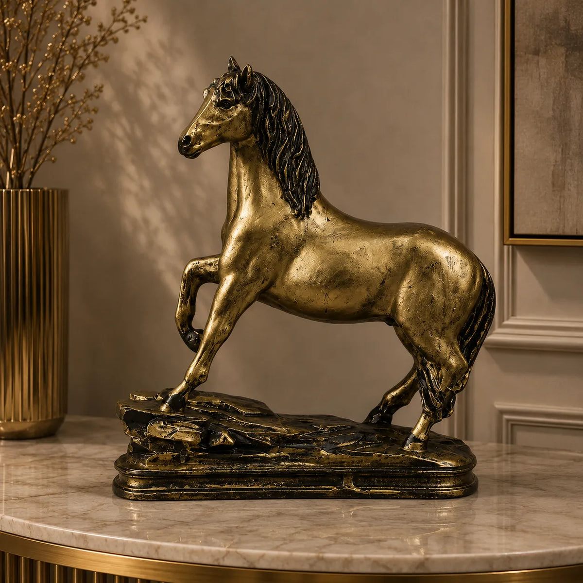Royal Arabian Stallion - Antique Brass