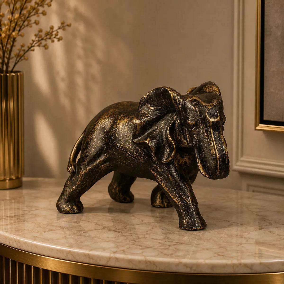 Royal Bull Market Charge - Antique Brass