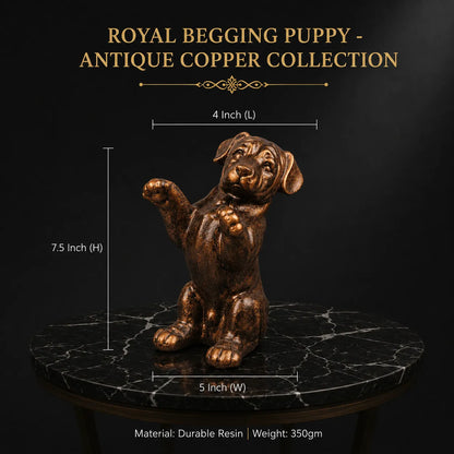 Royal Begging Puppy - Antique Copper Collection