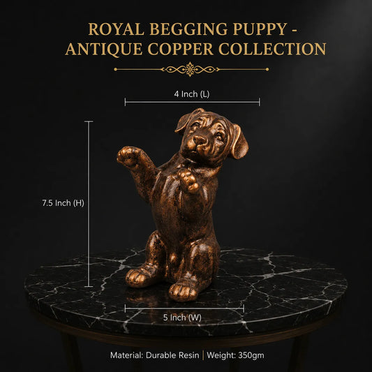 Royal Begging Puppy - Antique Copper Collection