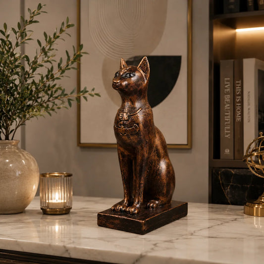 Royal Egyptian Bastet Cat - Antique Copper Collection