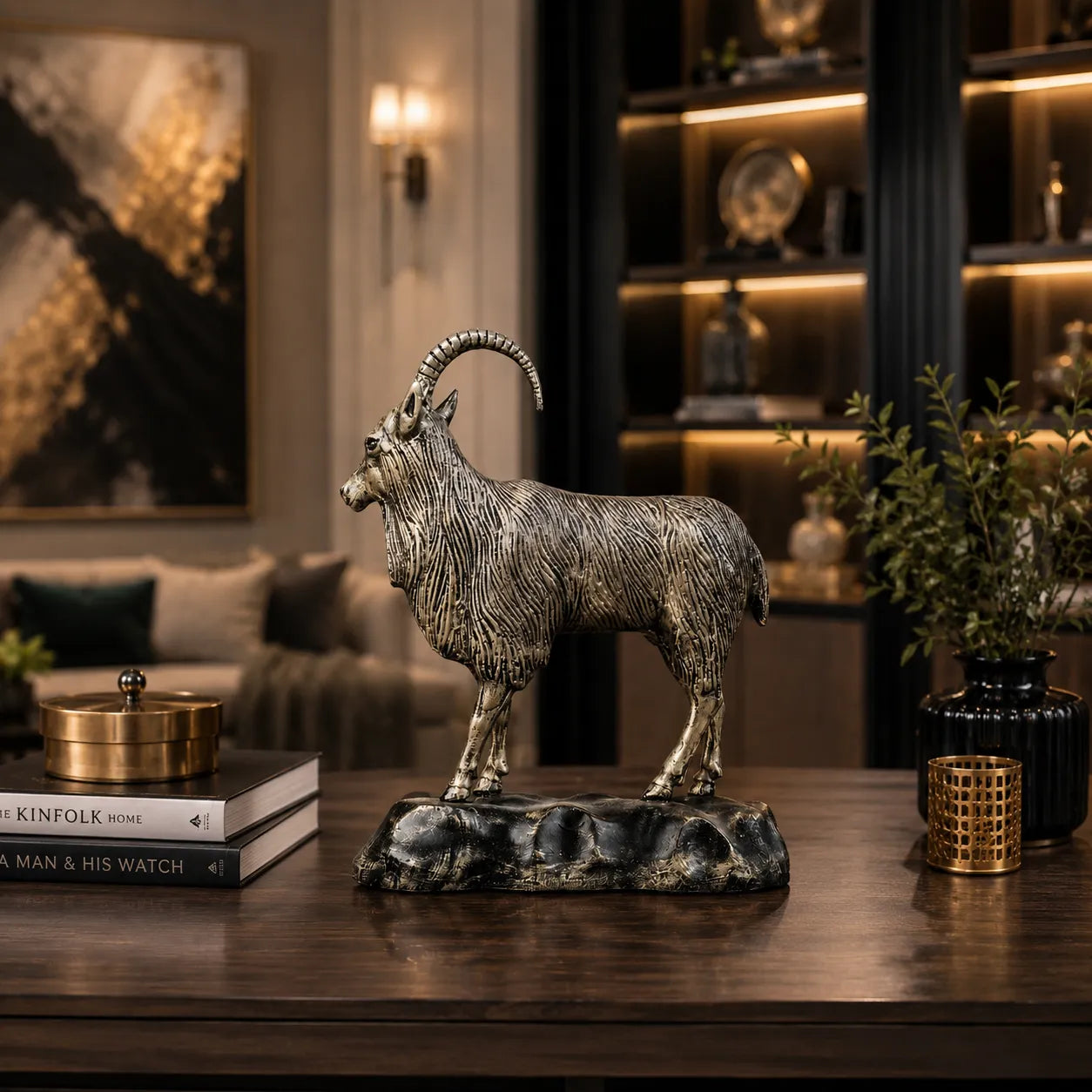 Royal Markhor of the Highlands - Antique Brass Collection