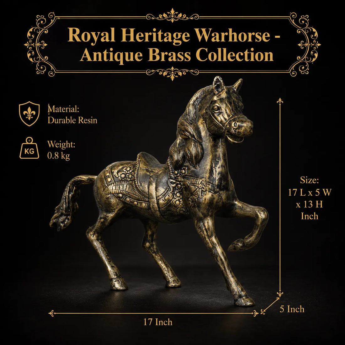 Royal Heritage Warhorse - Antique Brass Collection