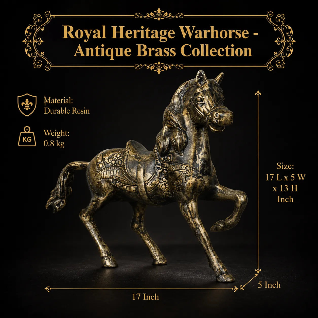 Royal Heritage Warhorse - Antique Brass Collection