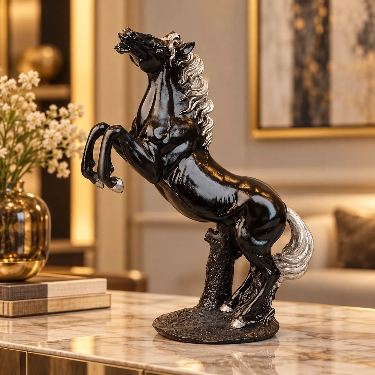 Royal Stallion of the Steppe - Silver Black