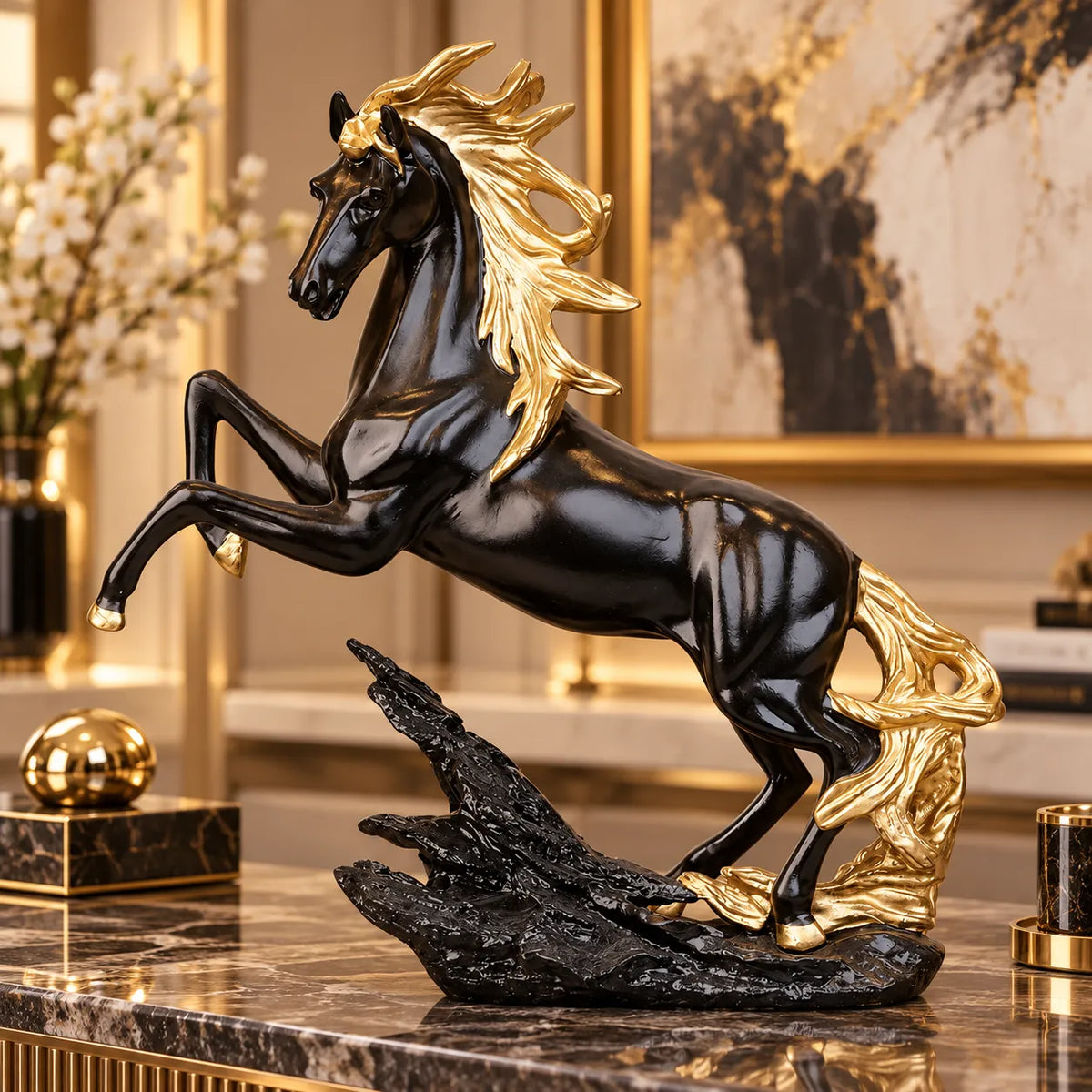 Royal Stallion of the Steppe - Onyx Black