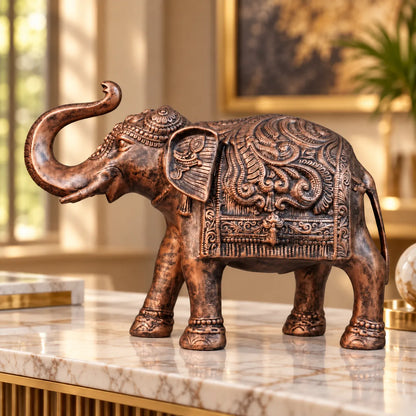 Royal Ceremonial Elephant - Antique Copper Collection
