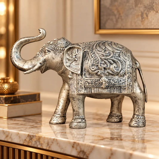Royal Ceremonial Elephant - Antique Brass Collection