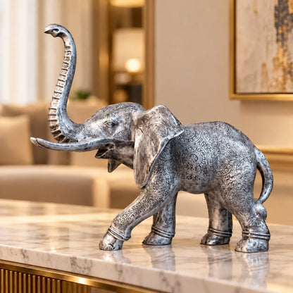 Royal Majestic Elephant - Antique Silver Collection