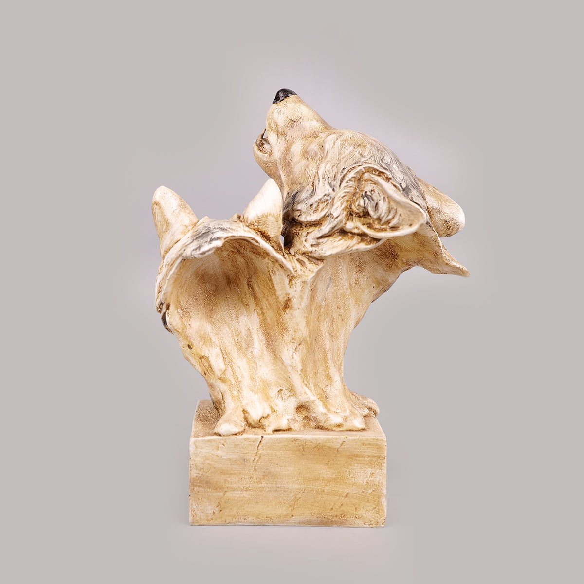 Royal Howling Wolves Head - Ivory Bone Collection