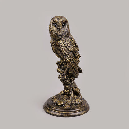 Royal Perched Owl - Antique Brass Collection