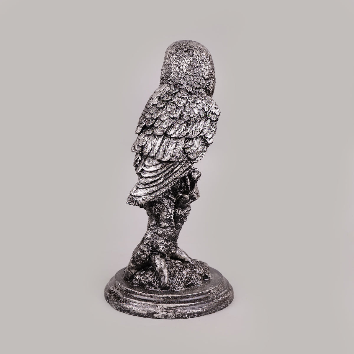 Royal Perched Owl - Antique Silver Collection