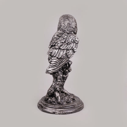 Royal Perched Owl - Antique Silver Collection