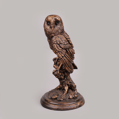 Royal Perched Owl - Antique Copper Collection