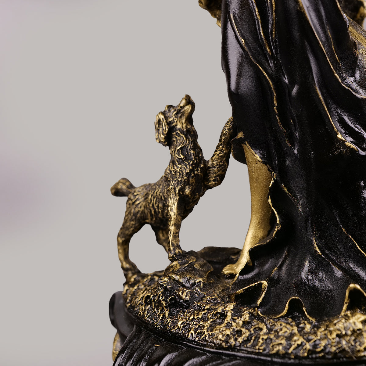 Royal Baroque Maiden Candelabra - Black & Gold Collection