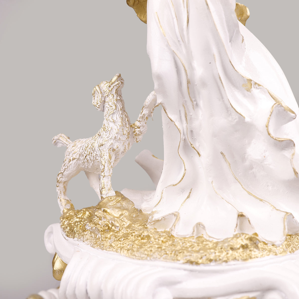 Royal Baroque Maiden Candelabra - White & Gold Collection