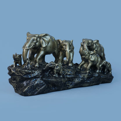 Royal Elephant Family - Antique Brass Collection